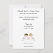 花嫁および花嫁の結婚式招待状 招待状 (裏面)