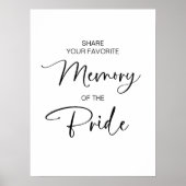 花嫁お気に入りののサインのミニマリストの記憶 ポスター (正面)