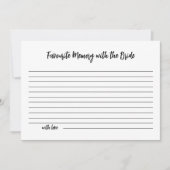 花嫁お気に入りのカード付きミニマルなメモリ 招待状 (正面)