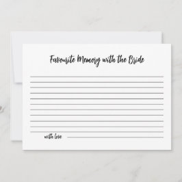 花嫁お気に入りのカード付きミニマルなメモリ 招待状