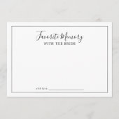 花嫁お気に入りのゲームのミニマルな記憶 アドバイスカード (正面)