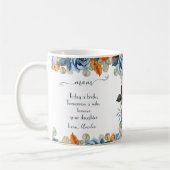 花嫁からの贈り物の海軍と錆びた母親 コーヒーマグカップ (左)