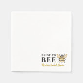 花嫁からビースイートウォーターカラーブライダルシャワー スタンダードカクテルナプキン (正面)