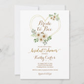 花嫁からビーハート幾何学的デイジーブライダルシャワー 招待状 (正面)