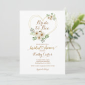 花嫁からビーハート幾何学的デイジーブライダルシャワー 招待状 (スタンド正面)