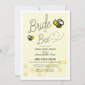 花嫁からビーライトイエローバーチャルブライダルシャワー 招待状 (正面)