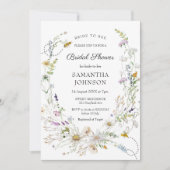 花嫁からビーワイルドフラワーブライダルシャワー 招待状 (正面)