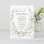 花嫁からビーワイルドフラワーブライダルシャワー 招待状 (スタンド正面)