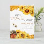 花嫁からビー | ひまわりフローラブライダルシャワー 招待状 (スタンド正面)