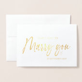 花嫁から来た花婿に私はあなたと結婚するのが待ち遠しい 箔カード (封筒付き正面)