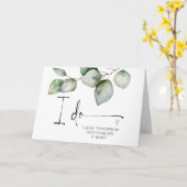 花嫁から花婿へミスター&ミセスに会え。 カード (黄色い花)