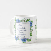 花嫁から贈るアジサイの花の母親ギフト コーヒーマグカップ (正面左)