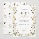 花嫁からBeeブライダルシャワーへの招待 招待状 (正面/裏面)