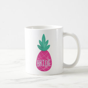 花嫁かわいらし紫と青パイナップル コーヒーマグカップ