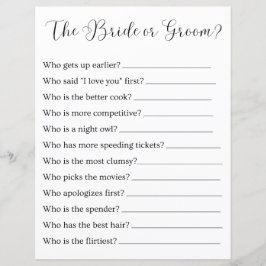 花嫁か新郎？ブライダルシャワーか結婚のゲーム