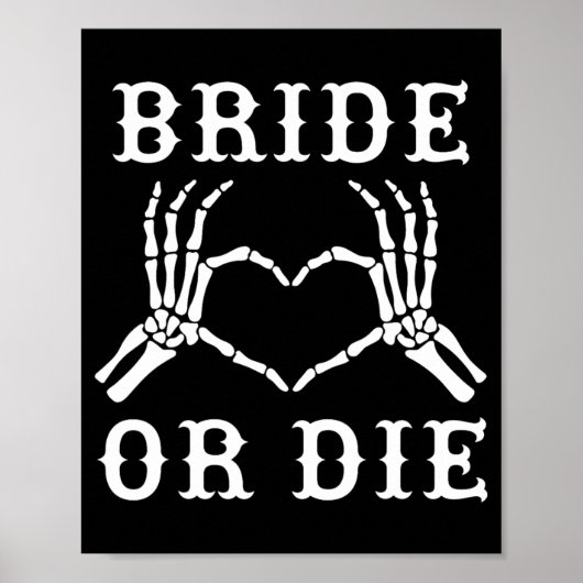 花嫁か死か スケルトン ゴシック ハロウィン ブライズ ポスター (正面)