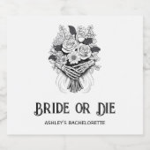 花嫁か死か ハロウィン独身最後のパーティー スパークリングワインラベル (シングルラベル)