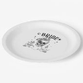 花嫁か死か、死ぬまでパーティしよう ゴシック バチェロレッテ ペーパープレート (アングル)