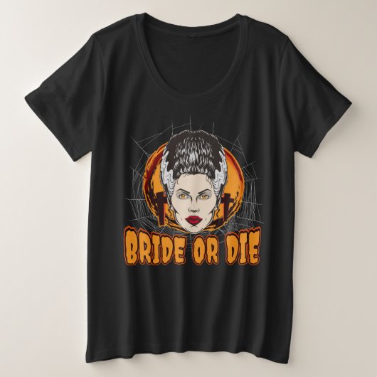 花嫁か死ぬか プラスサイズTシャツ (デザイン正面)