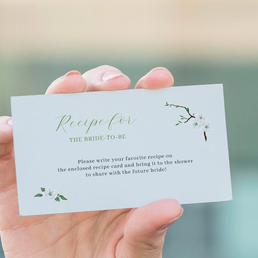 花嫁がほこりっぽい青いフローラになるためのレシピ エンクロージャーカード