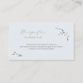 花嫁がほこりっぽい青いフローラになるためのレシピ エンクロージャーカード (正面)