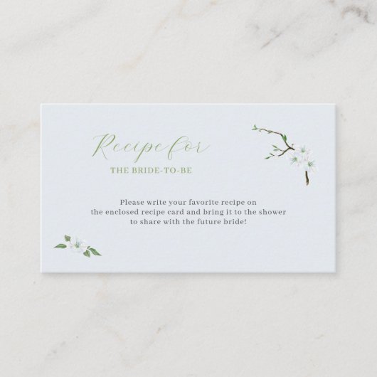 花嫁がほこりっぽい青いフローラになるためのレシピ エンクロージャーカード (正面)