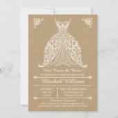 花嫁がやってくる！ ブライズシャワー 招待状 (正面)