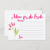 花嫁がアドバイスゲームになるブライダルシャワーカード 招待状 (正面/裏面)