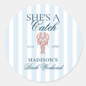 花嫁がイチオシのロブスター娘の独身最後の週末 ラウンドシール (正面)