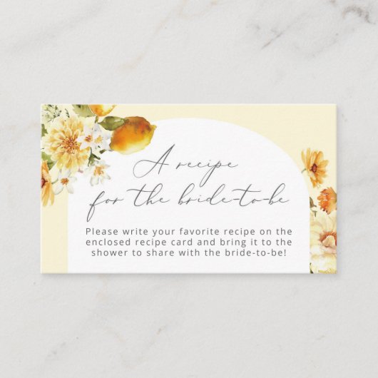 花嫁がエンクロージャカードになるレモンレシピ エンクロージャーカード (正面)