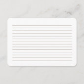 花嫁がカードになるレシピの編集可能 エンクロージャーカード (裏面)