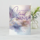 花嫁がクラウドナインのバチェロレッテ週末パーティー 招待状 (スタンド正面)