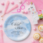 花嫁がクラウドナインブライダルシャワーへようこそ ペーパープレート (パーティー)