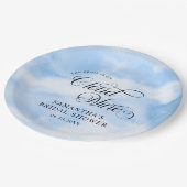 花嫁がクラウドナインブライダルシャワーへようこそ ペーパープレート (アングル)