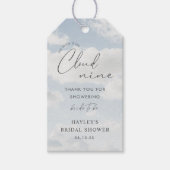 花嫁がクラウドナインブライダルシャワー ギフトタグ (正面)