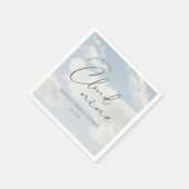 花嫁がクラウドナインブライダルシャワー スタンダードカクテルナプキン (角)