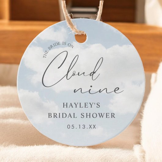 花嫁がクラウドナインブライダルシャワー フェイバータグ