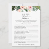 花嫁がゲームのトロピカルカードを着ているとは 招待状 (正面)