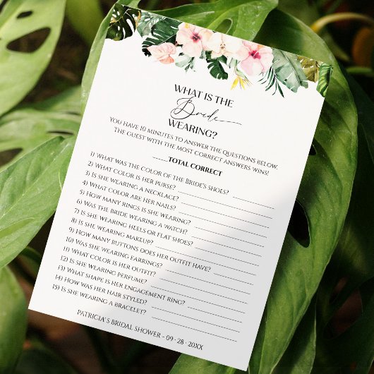 花嫁がゲームのトロピカルカードを着ているとは 招待状