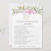 花嫁がゲームのワイルドフラワーカードを着ているとは 招待状 (正面)