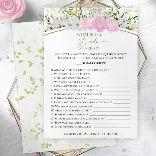 花嫁がゲームのワイルドフラワーカードを着ているとは 招待状