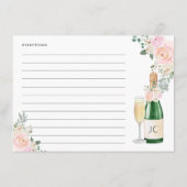 花嫁がシャンパンになるレシピフローラ エンクロージャーカード (裏面)