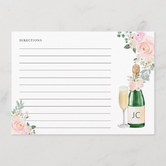 花嫁がシャンパンになるレシピフローラ エンクロージャーカード (裏面)