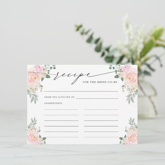 花嫁がシャンパンになるレシピフローラ エンクロージャーカード (スタンド正面)