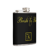 花嫁がパーソナライズされるモノグラム婚約パーティ フラスク (右)