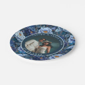 花嫁がパーティーになるための美しい牡丹のプレート ペーパープレート (アングル)