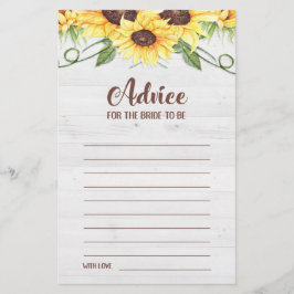 花嫁がヒマワリのシャワーカードになるアドバイス