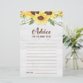 花嫁がヒマワリのシャワーカードになるアドバイス (スタンド正面)