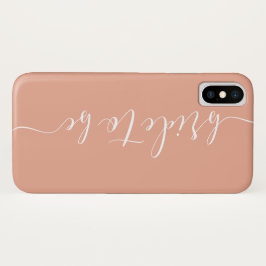 花嫁がピンクエレガント赤面書名へ Case-Mate iPhoneケース (裏面(横))