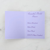 花嫁がブライダルシャワーに招待 招待状 (内部)